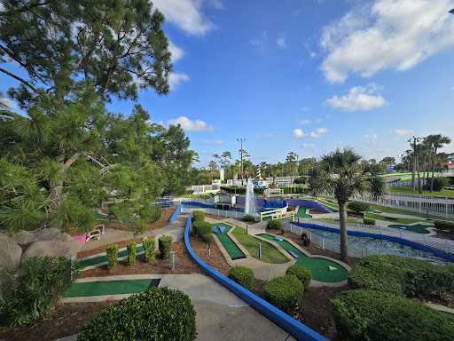 A fun mini-golf area stays nice thanks to Pelican Underground Llc’s trenchless pipe repair under the green landscape.