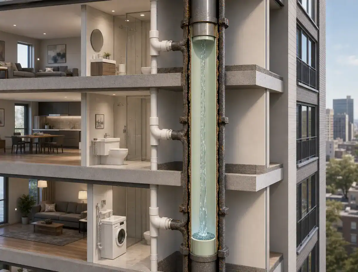 Pelican Underground LLC helps water flow easily through pipes in apartment buildings, connecting bathrooms and laundry rooms.