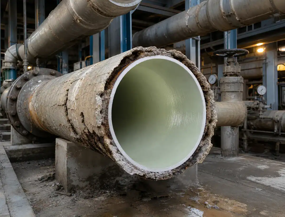 Pelican Underground LLC repairs old pipes by adding a new inside layer, helping factory pipes work better and last longer.